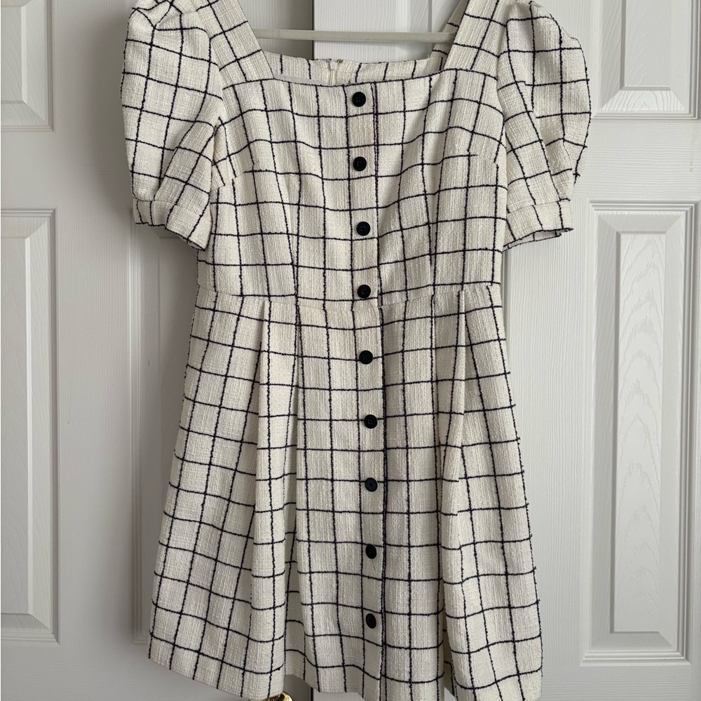 Gal Meets Glam Checkered Dress